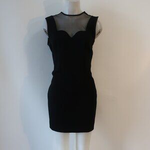 Women Saks Fifth Ave Black Wool Blend Evening 2Pc Suit Jacket Sleeveless Dress M